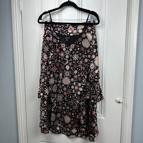 Ann Taylor Dresses & Skirts - Ann Taylor Blouse & Skirt Set Womens XS/Small Black Crystal Gems Mystical